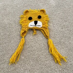 Yellow Lion Knit Hat